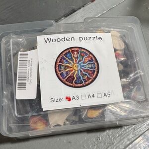 Colorful Wooden Puzzle in Clear Box